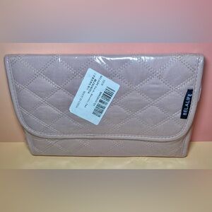 NEW Belalife Travel Jewelry Organizer Case Roll Foldable Quilted Pink